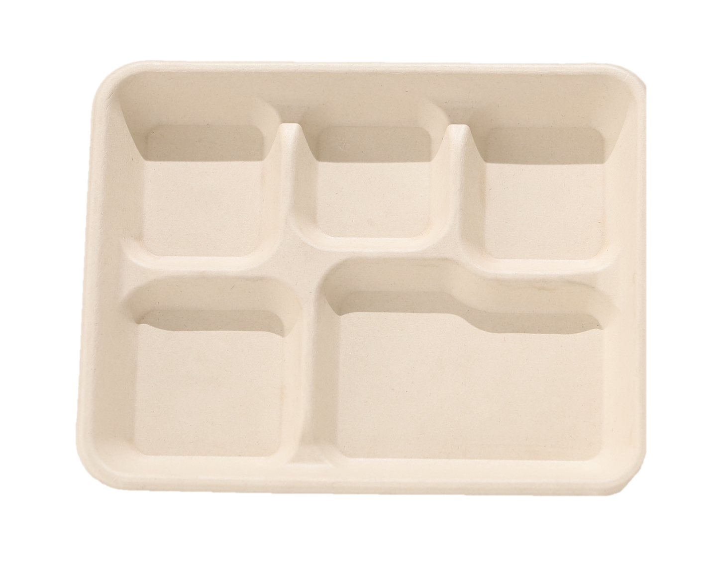 White Color 5-compartment lunch tray - 400 / Case